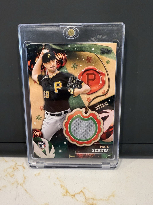 2024 Topps Holiday - Relics Paul Skenes #RC-PS (MEM, RC)