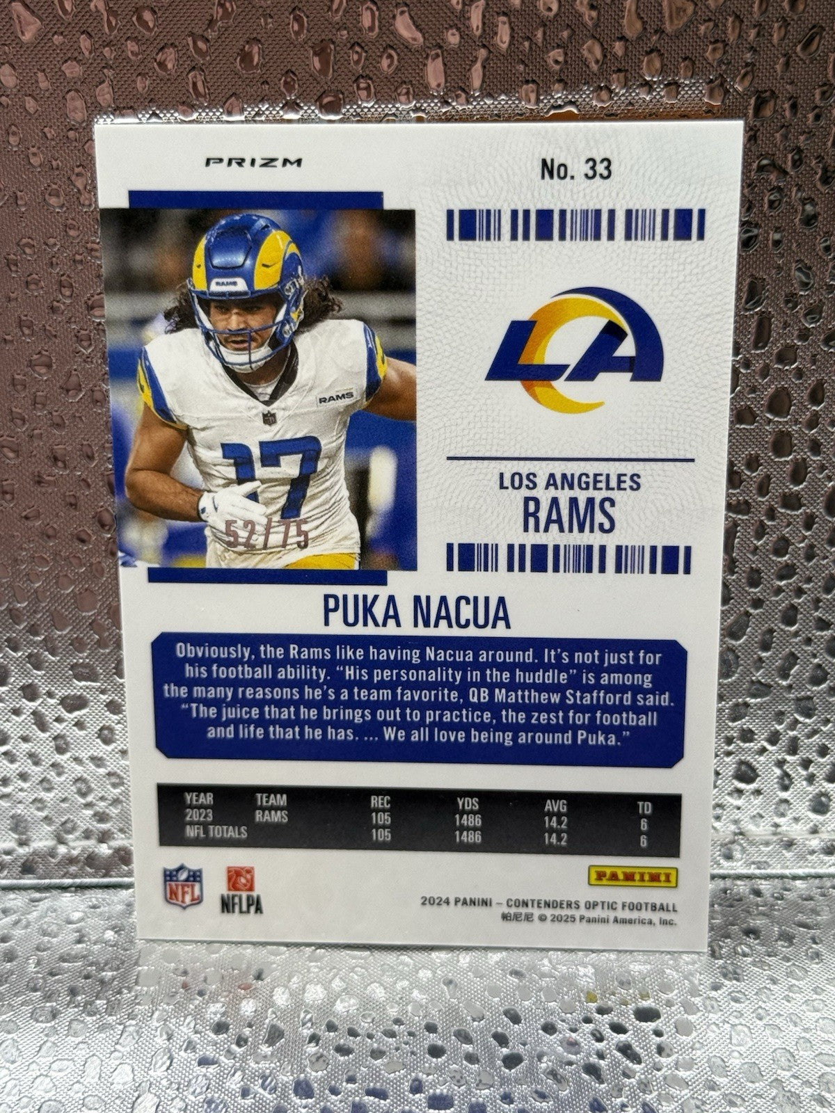 2024 Panini Contenders Optic Football Puka Nacua Irange 69/75 #22