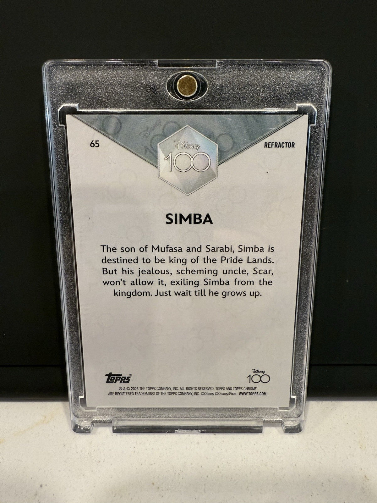 Simba 2023 Topps Chrome Disney 100 #65 Refractors