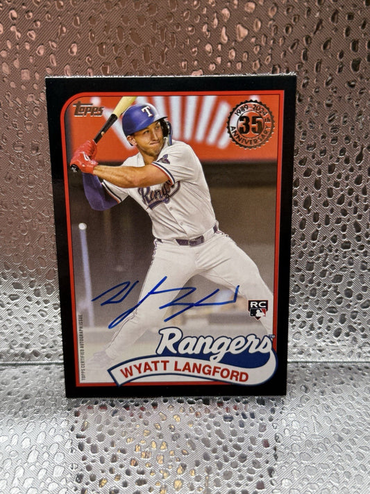 2024 Topps Wyatt Langford 1989 Rookie Auto /199 Texas Rangers #89AU-WL